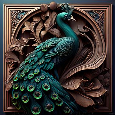 3D model st peacock (STL)